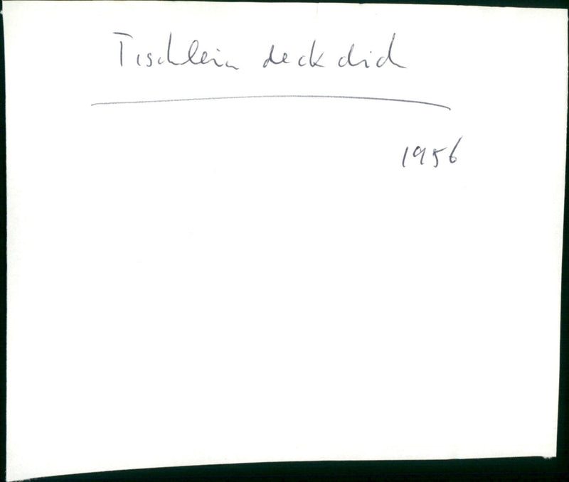 Tischlein deck dich - Vintage Photograph