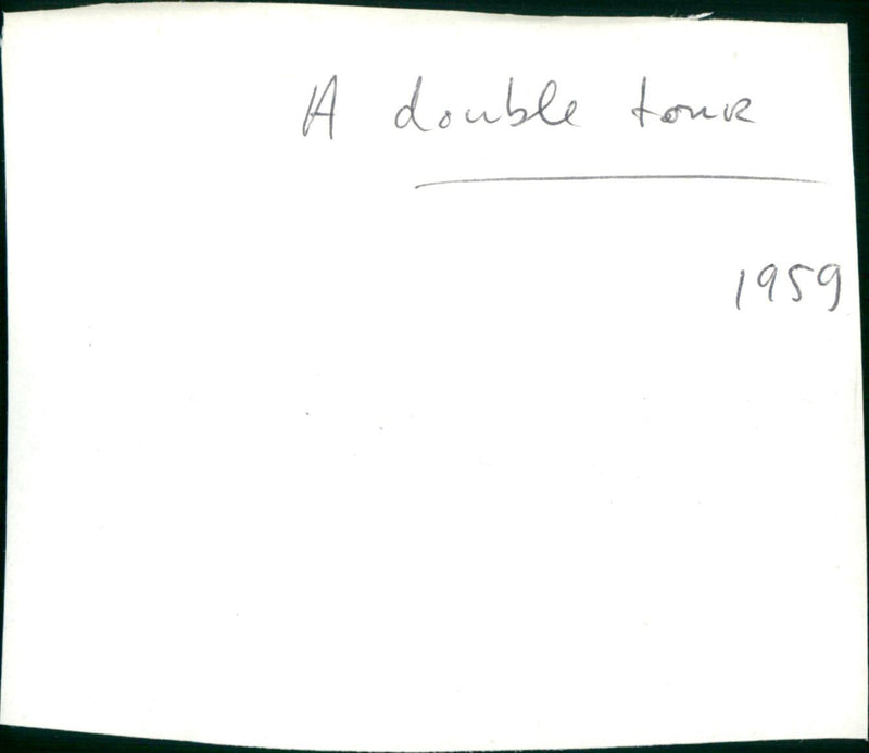 A double tour - Vintage Photograph