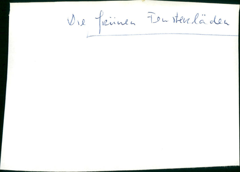 die grünen fensterläden - Vintage Photograph