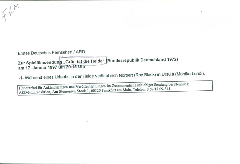 Grün ist die Heide - Vintage Photograph