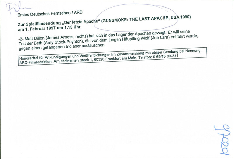 Gunsmoke: The last Apache - Vintage Photograph