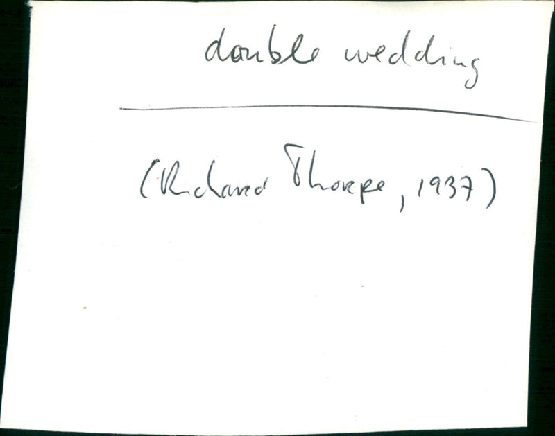 Double Wedding - Vintage Photograph