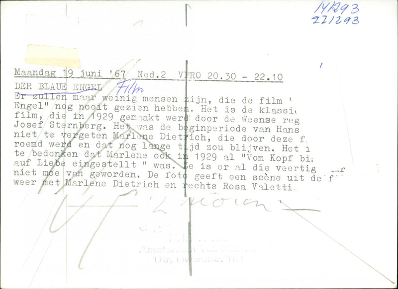 Marlene Dietrich and Rosa Valetti - Der blaue Engel - Vintage Photograph