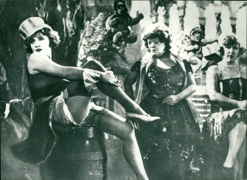 Marlene Dietrich and Rosa Valetti - Der blaue Engel - Vintage Photograph