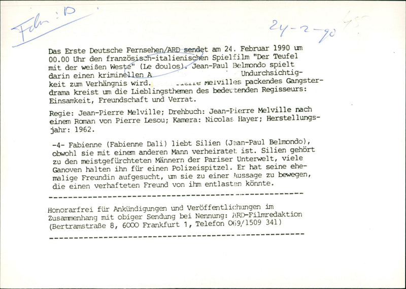 Le Doulos - Vintage Photograph