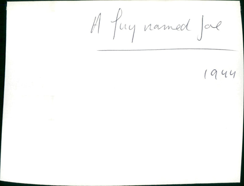 A Guy Named Joe - Vintage Photograph