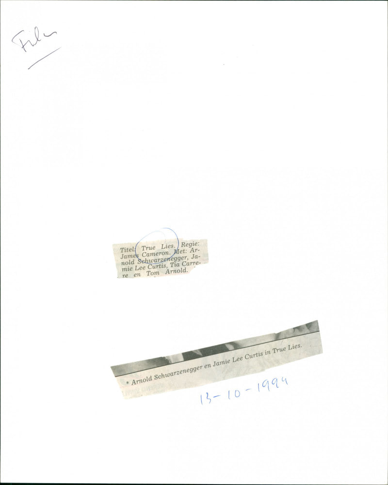 True Lies 1994 - Vintage Photograph