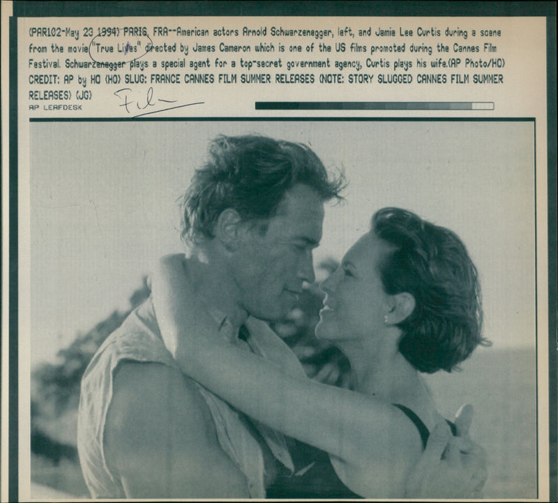 Arnold Schwarzenegger and Jamie Lee Curtis - Vintage Photograph