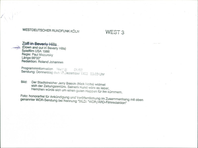 Down and Out in Beverly Hills - Vintage Photograph