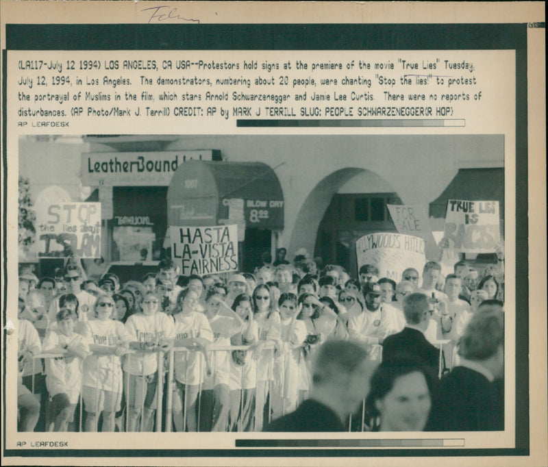 Anti-movie demonstration - Vintage Photograph