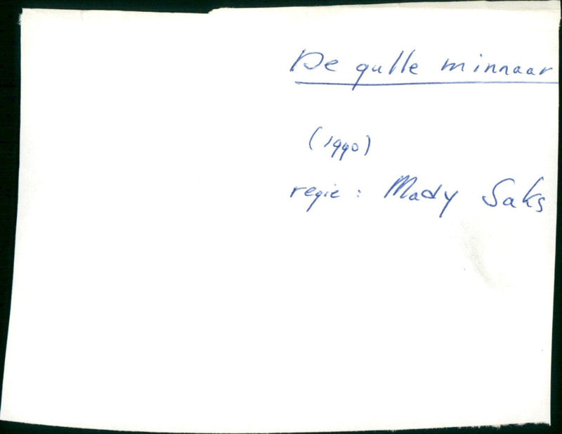 De Gulle Minnaar - Vintage Photograph