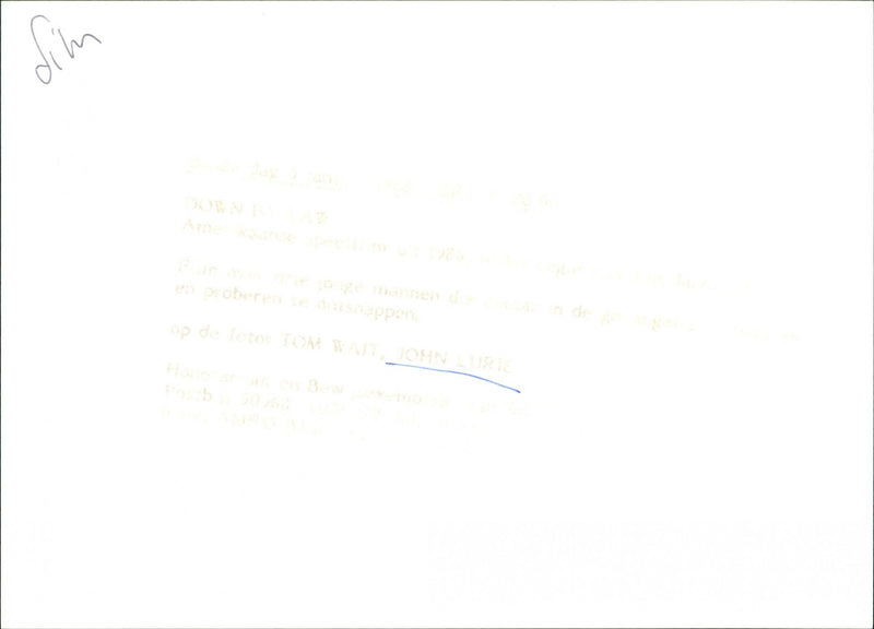 Down by Law - Vintage Photograph