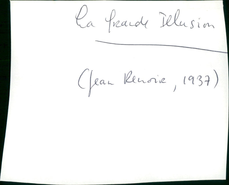 Le Grande Illusion - Vintage Photograph