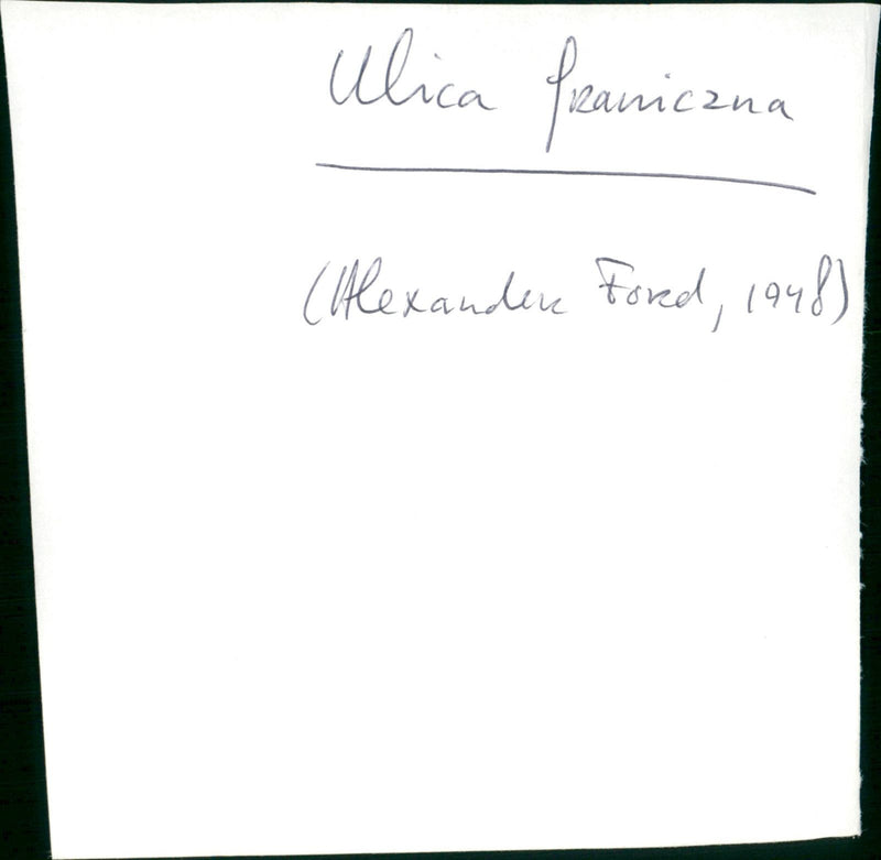 Ulica Graniczna - Vintage Photograph