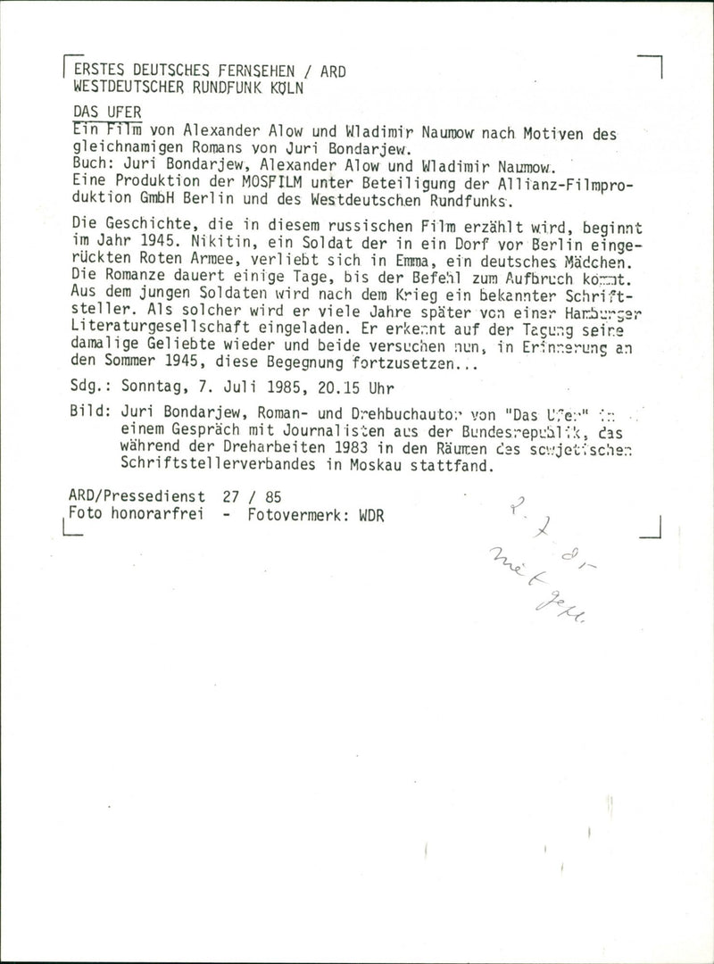 Yuri Bondarev - Vintage Photograph