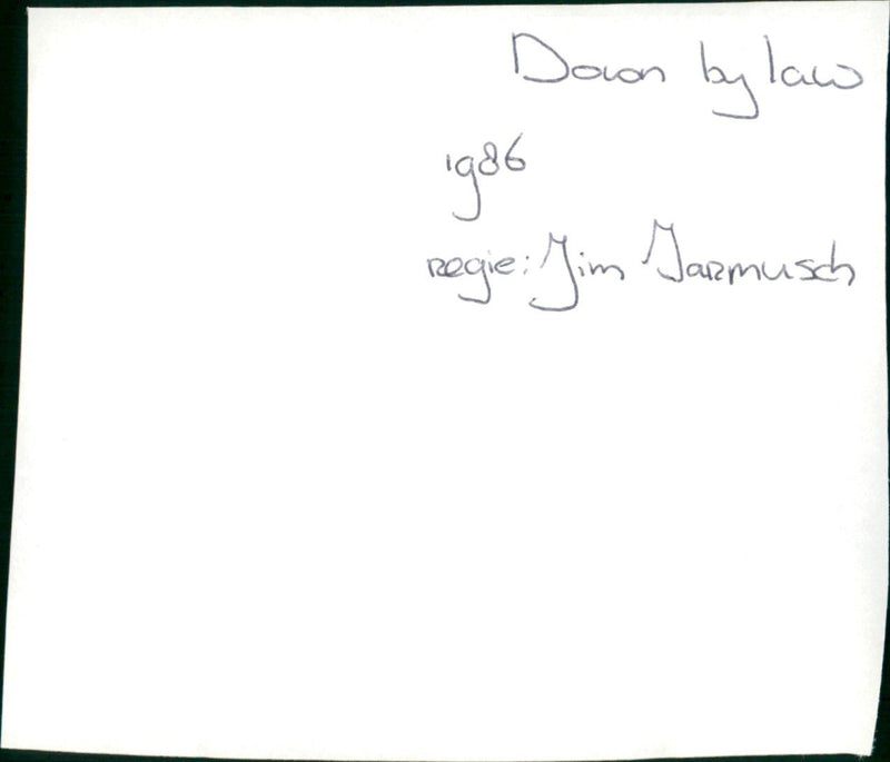 Down by Law - Vintage Photograph