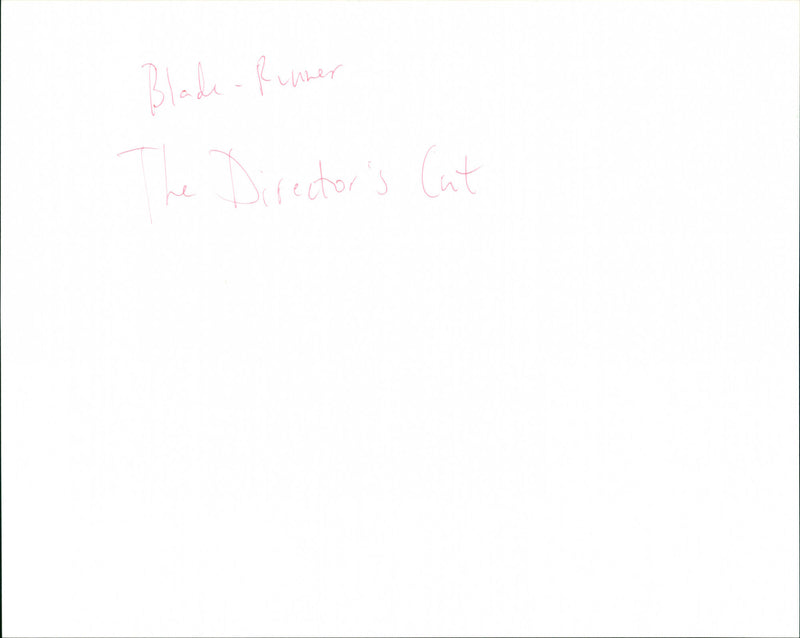 Blade Runner - Vintage Photograph