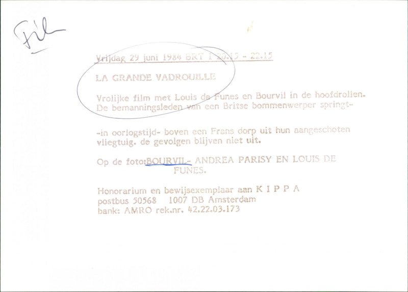 La Grande Vadrouille - Vintage Photograph