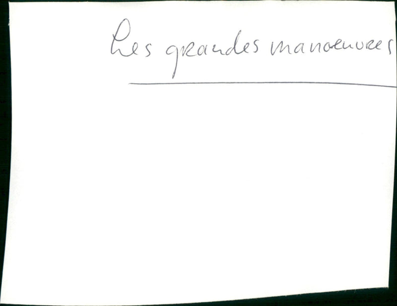 Les Grandes Manoeuvres - Vintage Photograph