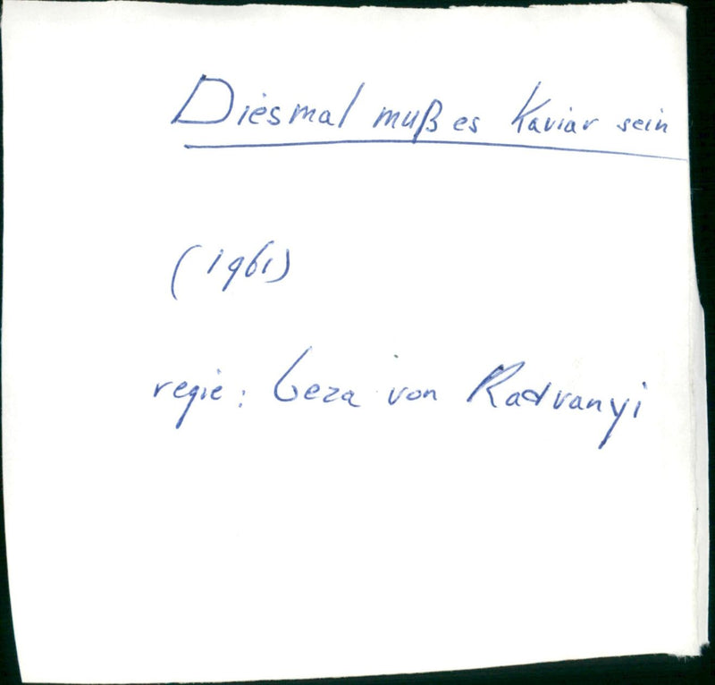 Diesmal muß es Kaviar sein - Vintage Photograph