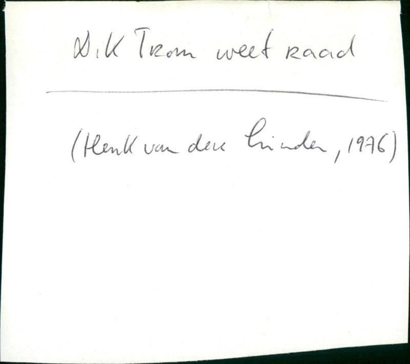 Dik Trom weet raad - Vintage Photograph