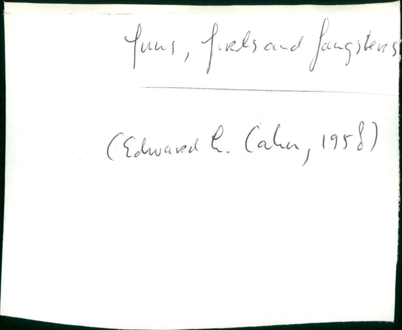 Guns, Girls and Gangsters - Vintage Photograph