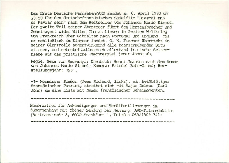 Diesmal muß es Kaviar sein - Vintage Photograph