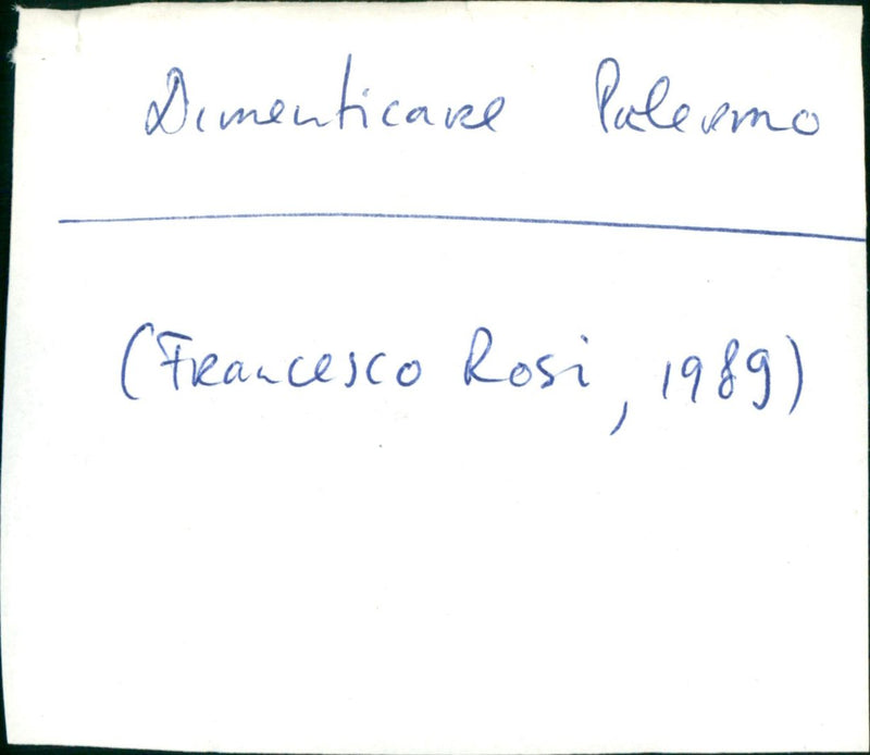 Dimenticare Palermo - Vintage Photograph