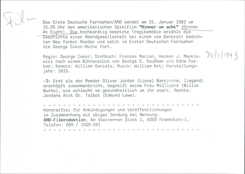 Dinner at Eight - Vintage Photograph