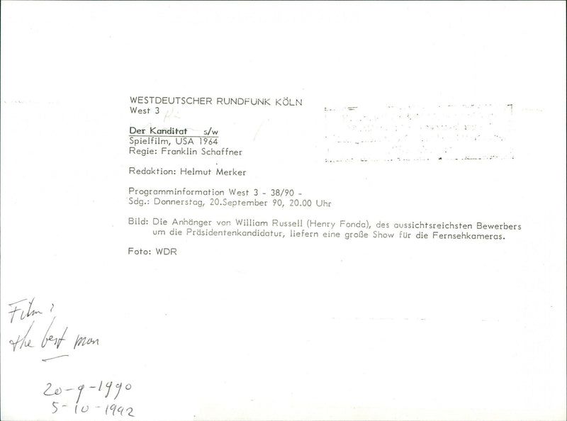 Der Kandidat - Vintage Photograph