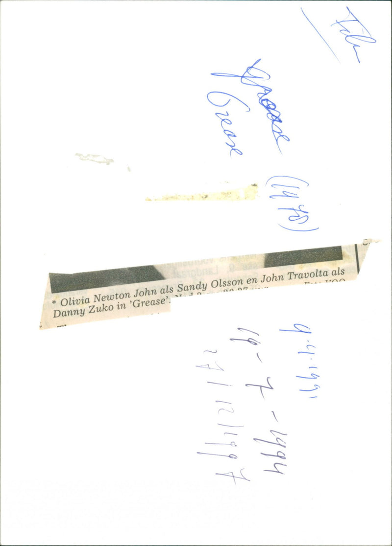 Grease - Vintage Photograph