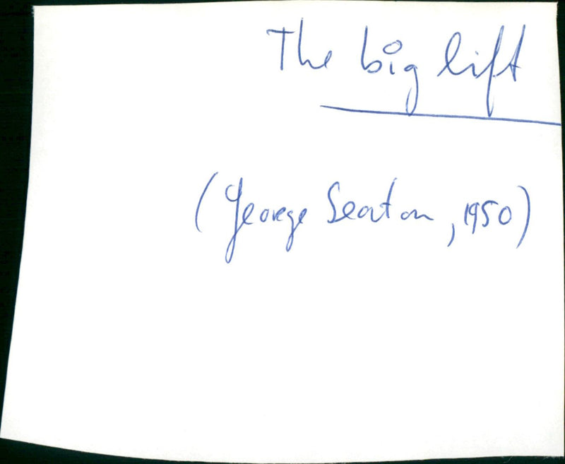 The Big Lift - Vintage Photograph