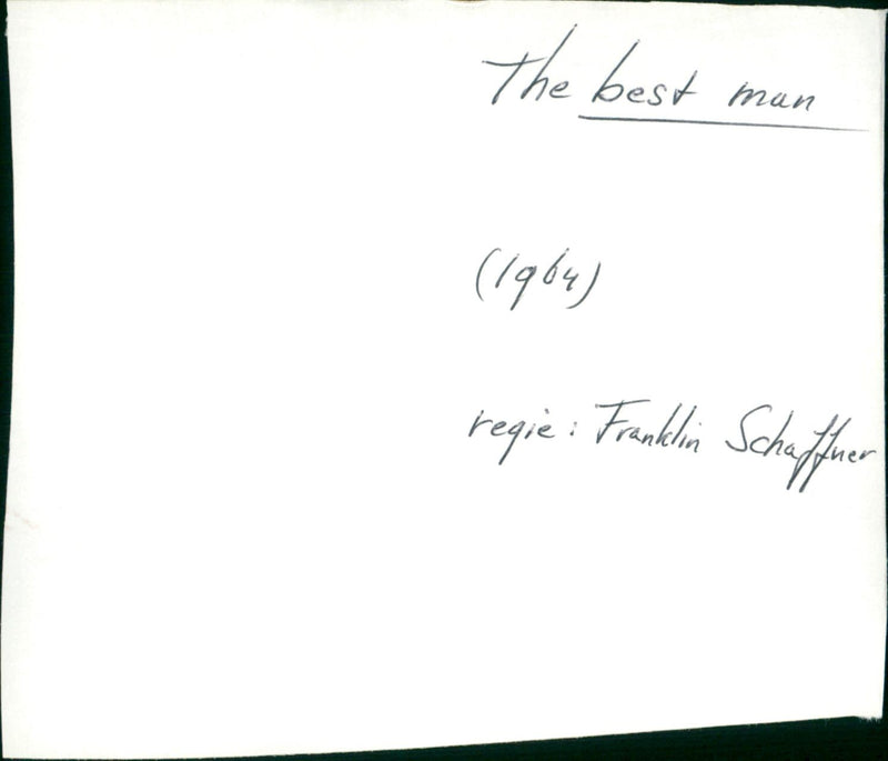 The Best Man - Vintage Photograph