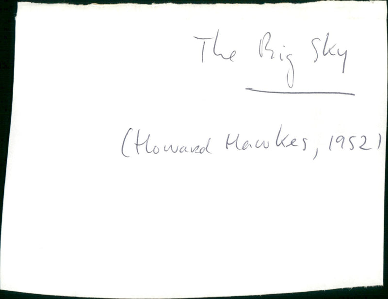 The Big Sky - Vintage Photograph