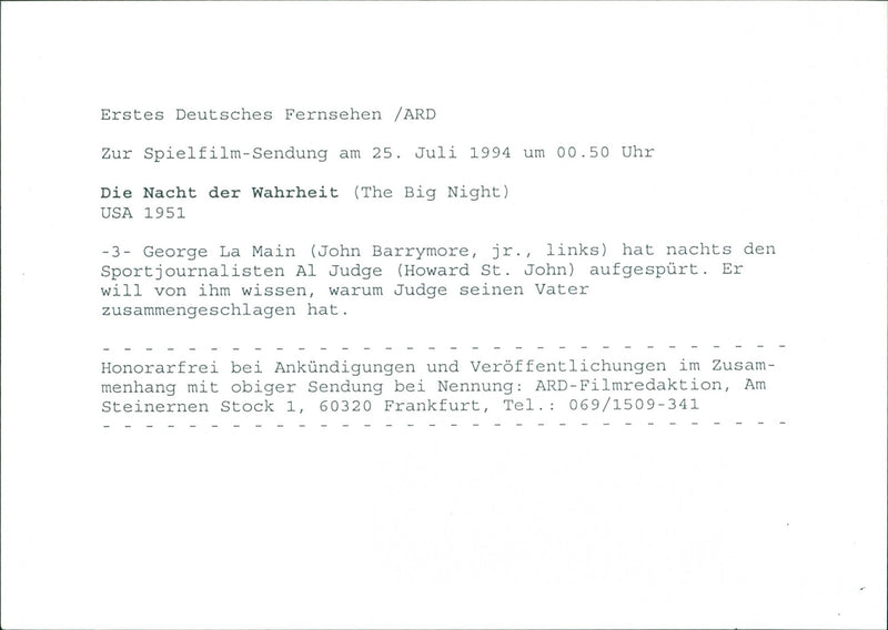 The Big Night - Vintage Photograph