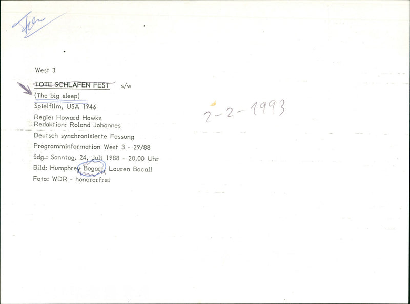 The Big Sleep - Vintage Photograph