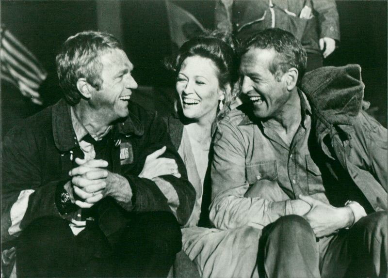 Steve McQueen, Faye Dunaway and Paul Newman - The Towering Inferno - Vintage Photograph