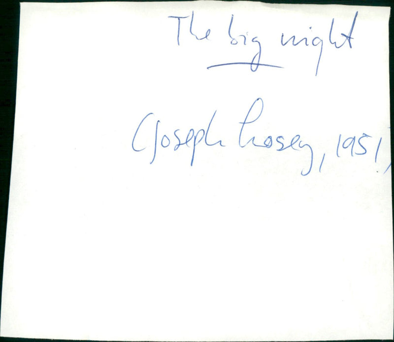 The Big Night - Vintage Photograph