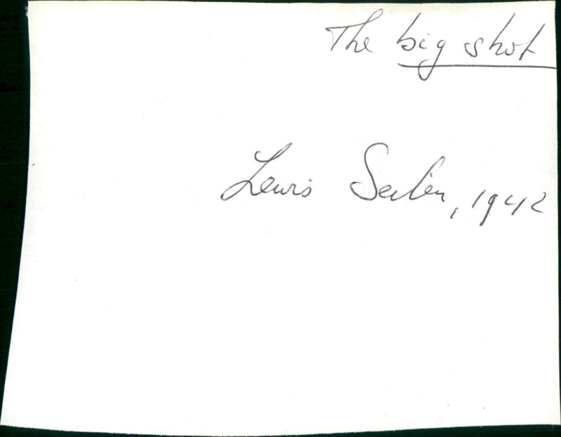 The Big Shot - Vintage Photograph