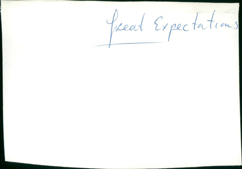 Great Expectations - Vintage Photograph