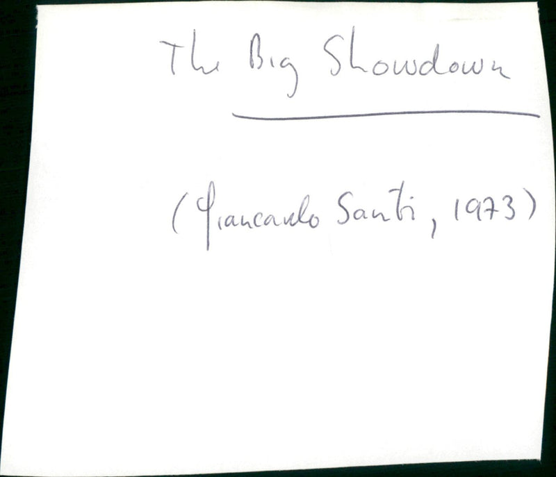 The Big Showdown - Vintage Photograph