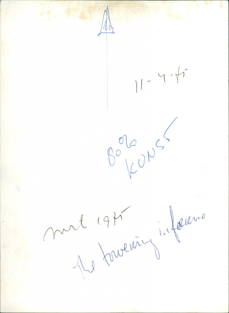 The Towering Inferno - Vintage Photograph