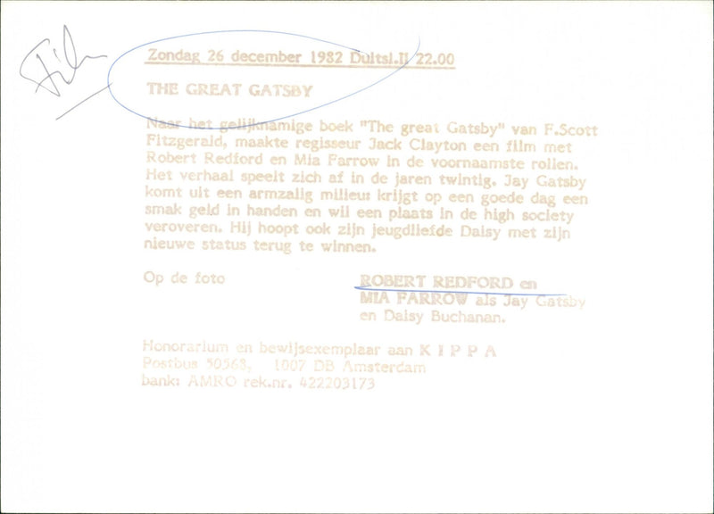 The Great Gatsby - Vintage Photograph