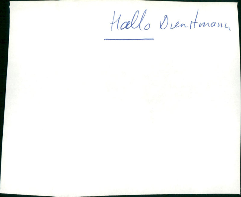 Hallo Dienstmann - Vintage Photograph