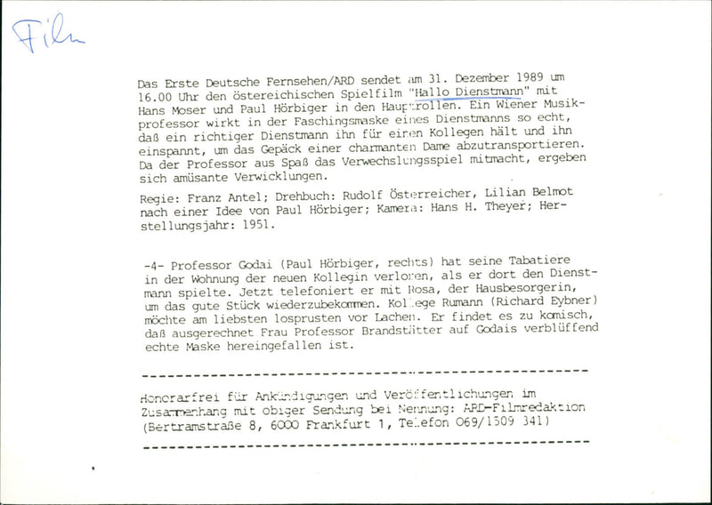 Hallo Dienstmann - Vintage Photograph