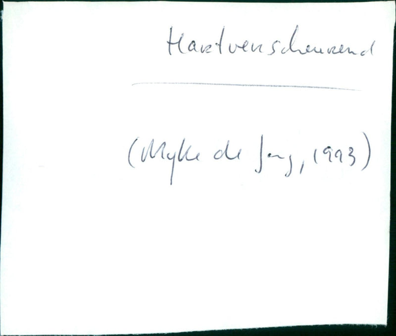 Hartverscheurend - Vintage Photograph