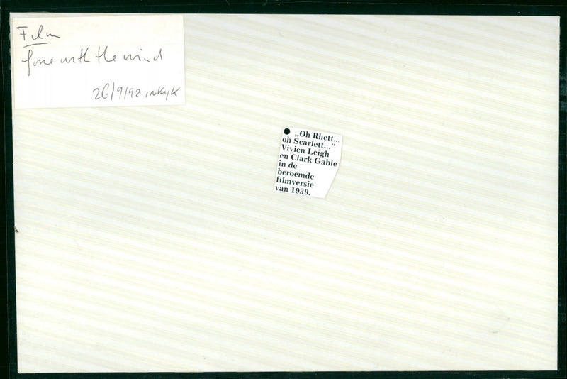 Vivian Leigh and Clark Gable - Gone with the Wind - Vintage Photograph