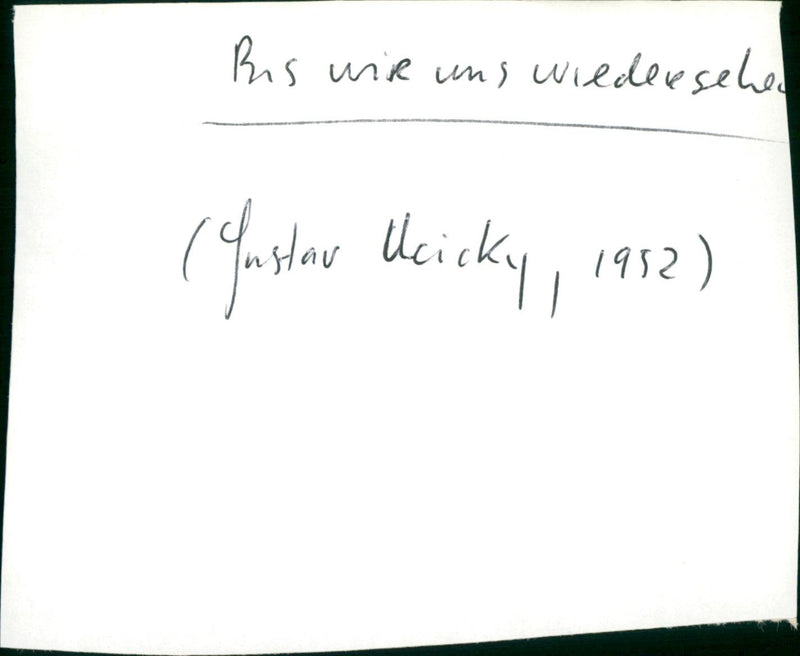 Bis wir uns wiedersehen - Vintage Photograph