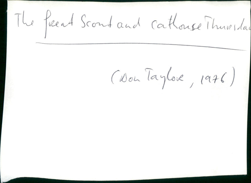 The Great Scout & Cathouse Thursday - Vintage Photograph