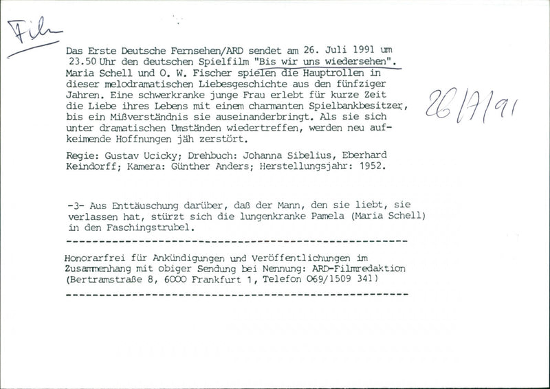 Bis wir uns wiedersehen - Vintage Photograph